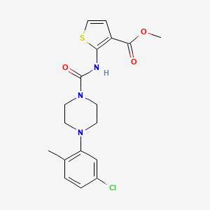 molecular formula C18H20ClN3O3S B4631948 METHYL 2-({[4-(5-CHLORO-2-METHYLPHENYL)PIPERAZINO]CARBONYL}AMINO)-3-THIOPHENECARBOXYLATE 