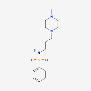 molecular formula C14H23N3O2S B4632227 N-[3-(4-methyl-1-piperazinyl)propyl]benzenesulfonamide 