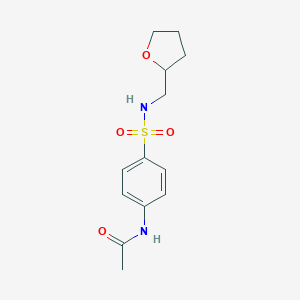 molecular formula C13H18N2O4S B463249 N-(4-{[(tetrahydro-2-furanylmethyl)amino]sulfonyl}phenyl)acetamide 