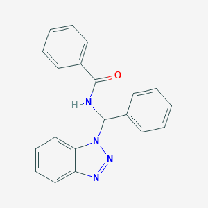 molecular formula C20H16N4O B046327 N-[benzotriazol-1-yl(phenyl)methyl]benzamide CAS No. 117067-48-8