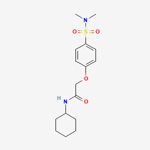 molecular formula C16H24N2O4S B4632902 N-cyclohexyl-2-[4-(dimethylsulfamoyl)phenoxy]acetamide 