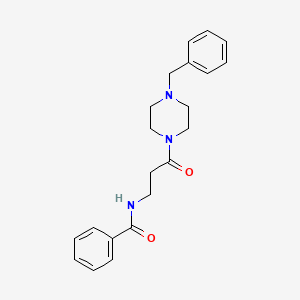 molecular formula C21H25N3O2 B4633038 N-[3-(4-BENZYLPIPERAZINO)-3-OXOPROPYL]BENZAMIDE 