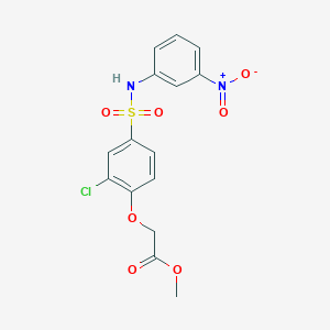 molecular formula C15H13ClN2O7S B4633109 Methyl 2-[2-chloro-4-[(3-nitrophenyl)sulfamoyl]phenoxy]acetate 