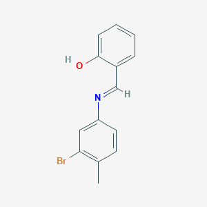 2-{[(3-Bromo-4-methylphenyl)imino]methyl}phenol