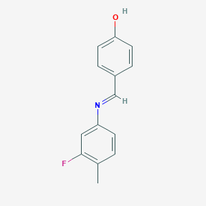 4-{[(3-Fluoro-4-methylphenyl)imino]methyl}phenol