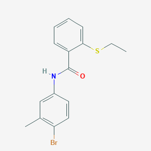 molecular formula C16H16BrNOS B4633581 N-(4-bromo-3-methylphenyl)-2-(ethylsulfanyl)benzamide 