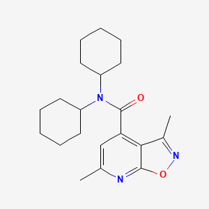 molecular formula C21H29N3O2 B4633616 N,N-dicyclohexyl-3,6-dimethylisoxazolo[5,4-b]pyridine-4-carboxamide 