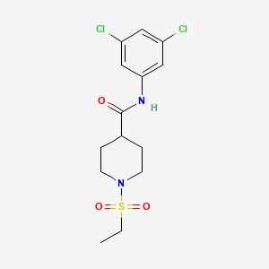 molecular formula C14H18Cl2N2O3S B4633984 N-(3,5-dichlorophenyl)-1-(ethylsulfonyl)piperidine-4-carboxamide 