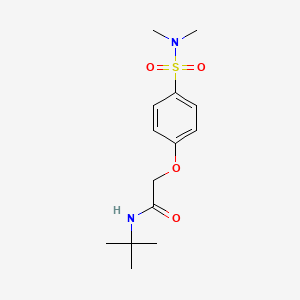 molecular formula C14H22N2O4S B4633985 N-tert-butyl-2-[4-(dimethylsulfamoyl)phenoxy]acetamide 