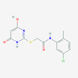 molecular formula C13H12ClN3O3S B4633989 N-(5-CHLORO-2-METHYLPHENYL)-2-[(4,6-DIHYDROXY-2-PYRIMIDINYL)SULFANYL]ACETAMIDE 