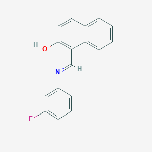 1-{[(3-Fluoro-4-methylphenyl)imino]methyl}-2-naphthol