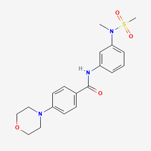 molecular formula C19H23N3O4S B4634177 N-{3-[methyl(methylsulfonyl)amino]phenyl}-4-(4-morpholinyl)benzamide 