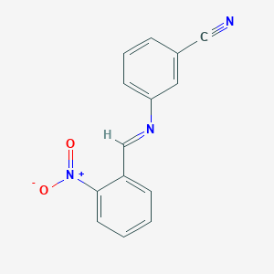 B463419 3-[(2-Nitrophenyl)methylideneamino]benzonitrile CAS No. 5322-97-4