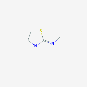 molecular formula C5H10N2S B046343 3-Methyl-2-(methylimino)thiazolidine CAS No. 121215-88-1