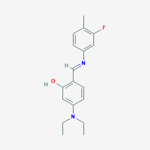 5-(Diethylamino)-2-{[(3-fluoro-4-methylphenyl)imino]methyl}phenol