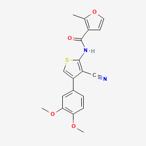 molecular formula C19H16N2O4S B4634311 N-[3-cyano-4-(3,4-dimethoxyphenyl)-2-thienyl]-2-methyl-3-furamide 