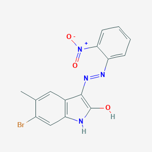 6-bromo-5-methyl-3-[(2-nitrophenyl)hydrazono]-1,3-dihydro-2H-indol-2-one