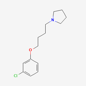 molecular formula C14H20ClNO B4634481 1-[4-(3-chlorophenoxy)butyl]pyrrolidine 