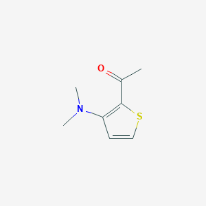 molecular formula C8H11NOS B046345 Ethanone,1-[3-(dimethylamino)-2-thienyl]-(9ci) CAS No. 111859-86-0