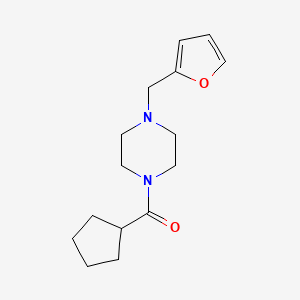 molecular formula C15H22N2O2 B4634617 CYCLOPENTYL[4-(2-FURYLMETHYL)PIPERAZINO]METHANONE 