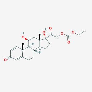 molecular formula C24H32O7 B046347 泼尼松龙 21-乙基碳酸酯 CAS No. 2205-88-1
