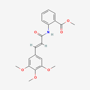 molecular formula C20H21NO6 B4634789 METHYL 2-{[(E)-3-(3,4,5-TRIMETHOXYPHENYL)-2-PROPENOYL]AMINO}BENZOATE 