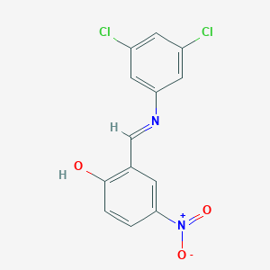 molecular formula C13H8Cl2N2O3 B463485 2-{[(3,5-Dichlorophenyl)imino]methyl}-4-nitrophenol 
