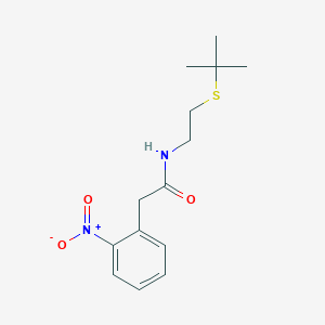 molecular formula C14H20N2O3S B4634872 N-[2-(tert-butylsulfanyl)ethyl]-2-(2-nitrophenyl)acetamide 