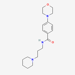 molecular formula C19H29N3O2 B4635105 4-(4-morpholinyl)-N-[3-(1-piperidinyl)propyl]benzamide 