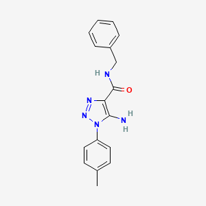 molecular formula C17H17N5O B4635134 5-amino-N-benzyl-1-(4-methylphenyl)-1H-1,2,3-triazole-4-carboxamide 