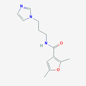 molecular formula C13H17N3O2 B4635177 N-[3-(1H-imidazol-1-yl)propyl]-2,5-dimethyl-3-furamide 