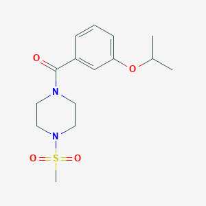 molecular formula C15H22N2O4S B4635193 (3-ISOPROPOXYPHENYL)[4-(METHYLSULFONYL)PIPERAZINO]METHANONE 