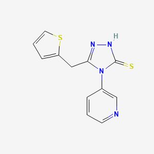 molecular formula C12H10N4S2 B4635217 4-(3-pyridinyl)-5-(2-thienylmethyl)-4H-1,2,4-triazole-3-thiol 