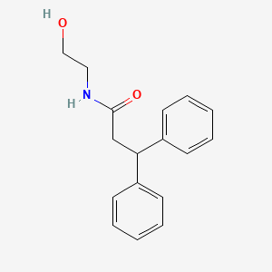 molecular formula C17H19NO2 B4635274 N-(2-hydroxyethyl)-3,3-diphenylpropanamide 