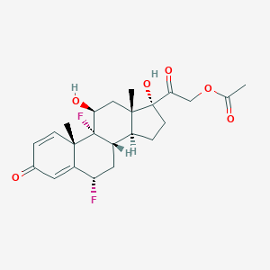 molecular formula C23H28F2O6 B046354 6alpha,9-Difluoro-11beta,17,21-trihydroxypregna-1,4-diene-3,20-dione 21-acetate CAS No. 52-70-0