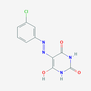 molecular formula C10H7ClN4O3 B463547 2,4,5,6(1H,3H)-pyrimidinetetrone 5-[(3-chlorophenyl)hydrazone] 
