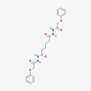 molecular formula C22H26N4O6 B463563 N'-{6-oxo-6-[2-(phenoxyacetyl)hydrazino]hexanoyl}-2-phenoxyacetohydrazide 