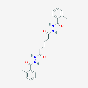 molecular formula C22H26N4O4 B463564 N'-(2-METHYLBENZOYL)-6-[(2-METHYLPHENYL)FORMOHYDRAZIDO]-6-OXOHEXANEHYDRAZIDE 