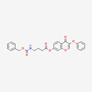 molecular formula C27H23NO7 B4635809 4-oxo-3-phenoxy-4H-chromen-7-yl 4-{[(benzyloxy)carbonyl]amino}butanoate 