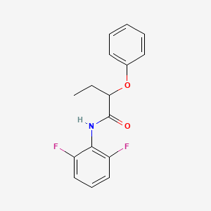 molecular formula C16H15F2NO2 B4635812 N-(2,6-difluorophenyl)-2-phenoxybutanamide 
