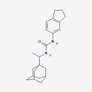 molecular formula C22H30N2O B4635863 1-(2,3-dihydro-1H-inden-5-yl)-3-[1-(tricyclo[3.3.1.1~3,7~]dec-1-yl)ethyl]urea 