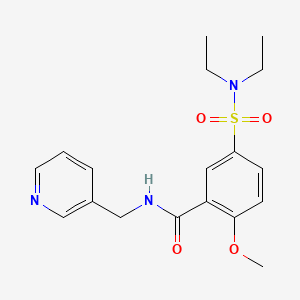 molecular formula C18H23N3O4S B4635886 5-[(diethylamino)sulfonyl]-2-methoxy-N-(3-pyridinylmethyl)benzamide 