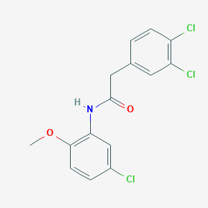 molecular formula C15H12Cl3NO2 B4635916 N-(5-chloro-2-methoxyphenyl)-2-(3,4-dichlorophenyl)acetamide 