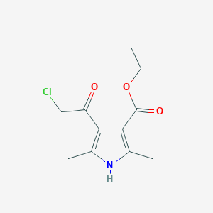 molecular formula C11H14ClNO3 B046361 ethyl 4-(2-chloroacetyl)-2,5-dimethyl-1H-pyrrole-3-carboxylate CAS No. 125102-42-3
