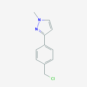 molecular formula C11H11ClN2 B046364 3-[4-(Chloromethyl)phenyl]-1-methyl-1H-pyrazole CAS No. 916766-83-1