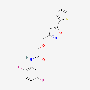 molecular formula C16H12F2N2O3S B4636522 N-(2,5-difluorophenyl)-2-{[5-(2-thienyl)-3-isoxazolyl]methoxy}acetamide 