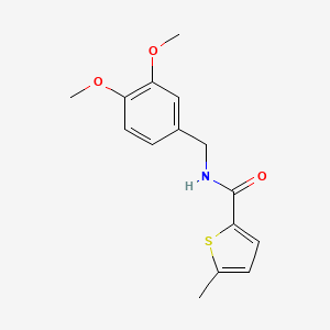 molecular formula C15H17NO3S B4636557 N-(3,4-dimethoxybenzyl)-5-methyl-2-thiophenecarboxamide 