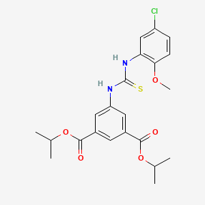 molecular formula C22H25ClN2O5S B4637096 diisopropyl 5-({[(5-chloro-2-methoxyphenyl)amino]carbonothioyl}amino)isophthalate 