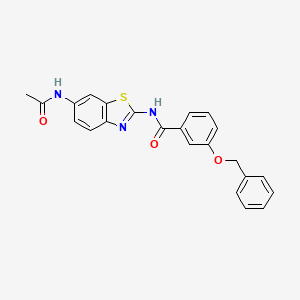 molecular formula C23H19N3O3S B4637330 N-[6-(acetylamino)-1,3-benzothiazol-2-yl]-3-(benzyloxy)benzamide 
