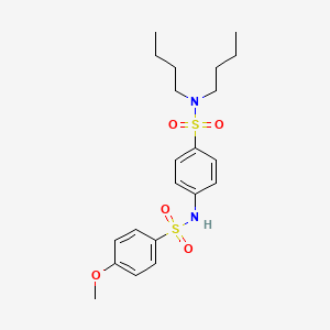 molecular formula C21H30N2O5S2 B4637486 N,N-DIBUTYL-4-(4-METHOXYBENZENESULFONAMIDO)BENZENE-1-SULFONAMIDE 